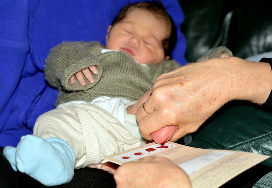 Newborn babies are screened for multiple carboxylase deficiency, a hereditary metabolic disorder.